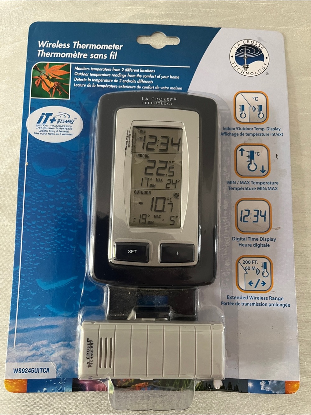 La Crosse Technology Wireless Thermometer Indoor/Outdoor Digital Display NIB